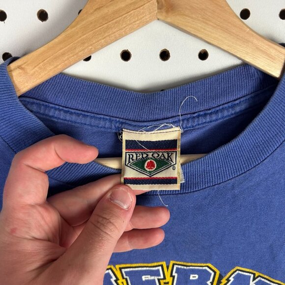 Southern Jaguars Vintage T Shirt Size XL Blue Graphic 90s Red Oak Faded HBCU - Picture 5 of 6